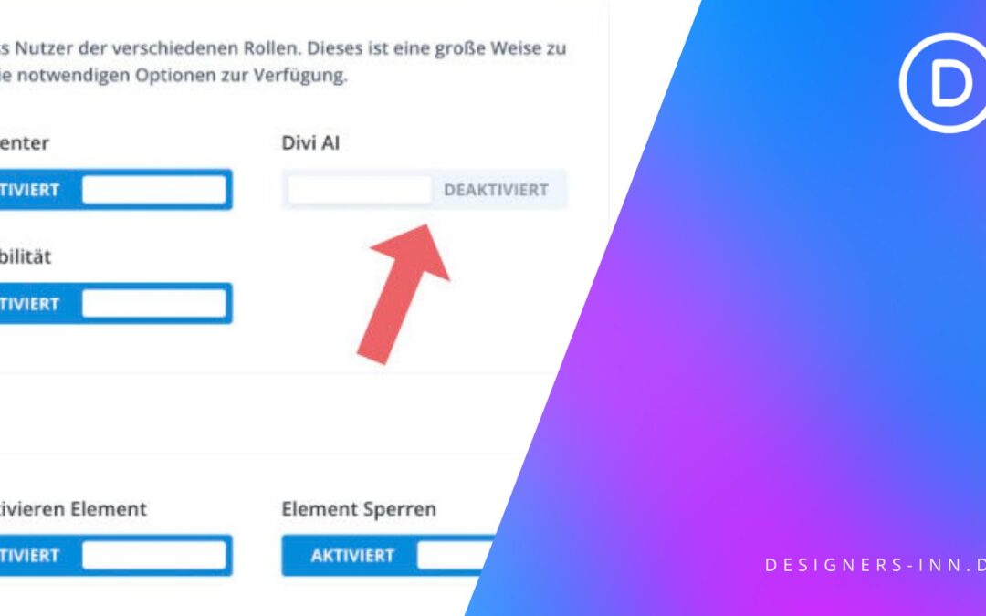 Divi Ki deaktiviert? So gehts! cover